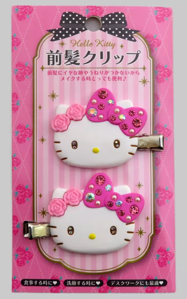 中古】アクセサリー(非金属) ハローキティ 前髪クリップ DX2(ピンク