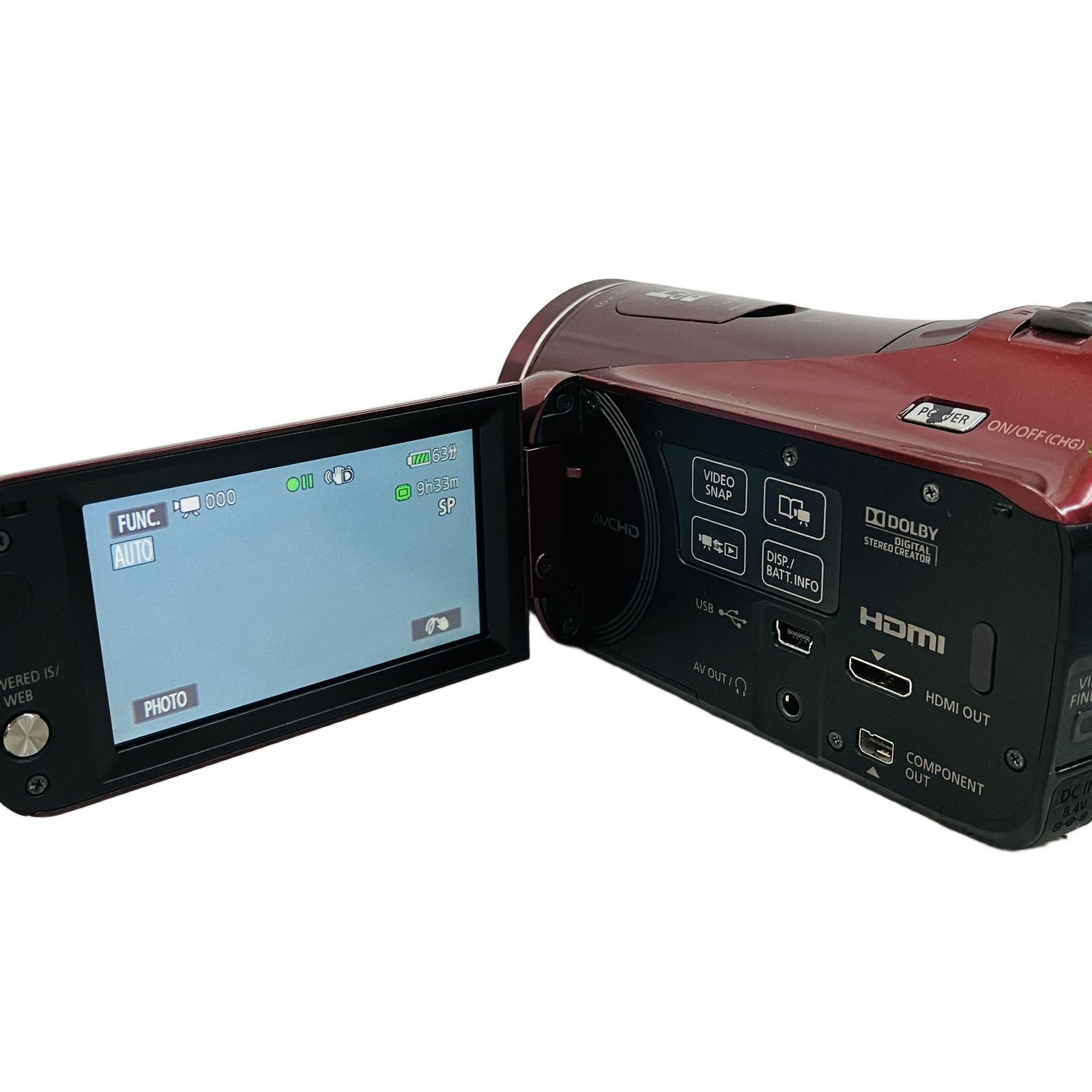 Canon iVIS HF M 41 ビデオカメラ フルHD 2011年製 タッチパネル レッド キャノン