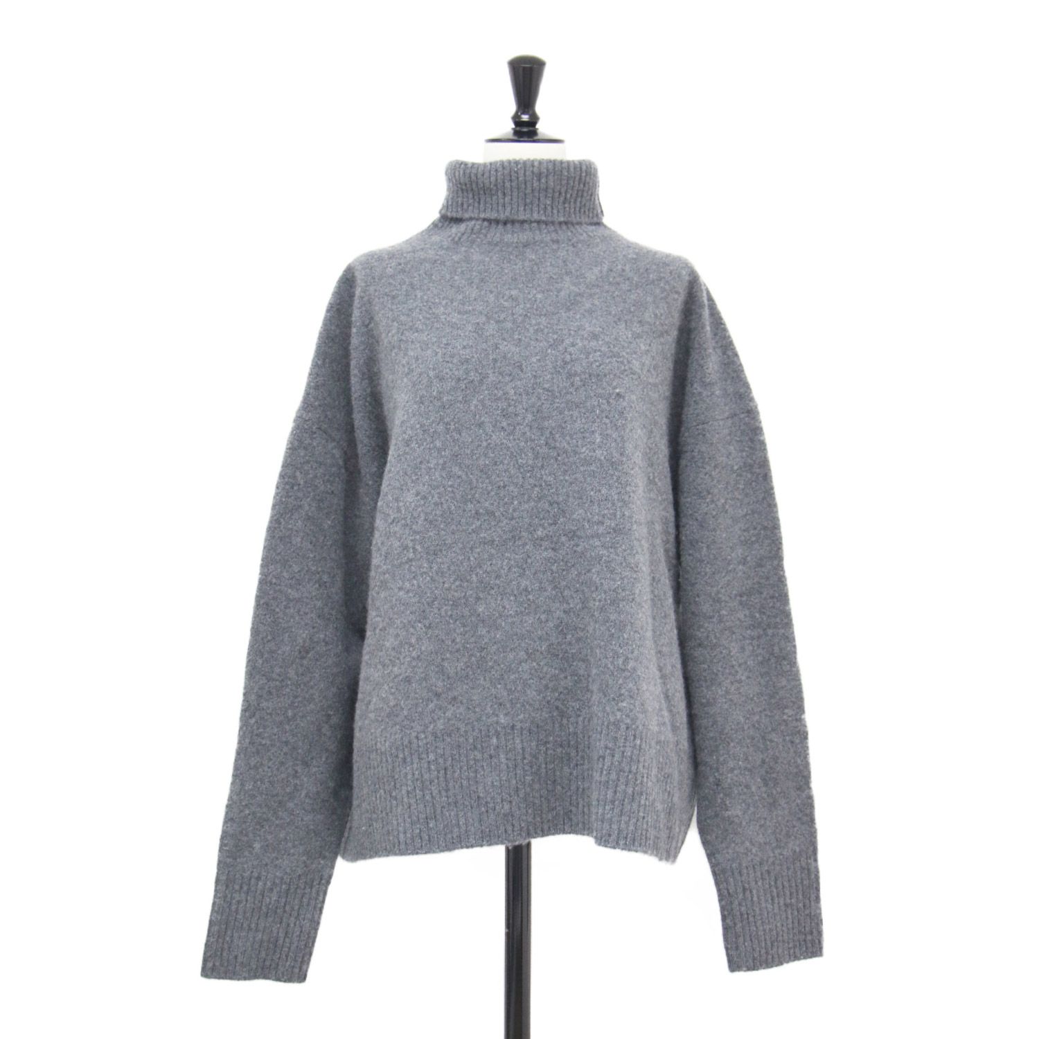 LE CIEL BLEU ルシェルブルー ニット グレー サイズ:36(S) | ウール カシミヤ タートルネック プルオーバー | Wool Cashmere Knit | ニット 長袖 オーバーサイズ | トップス セーター【レディース】【中古】【K4660】 LE CIEL BLEU ルシェルブルー ニット グレー サイズ:36(S) | ウール
