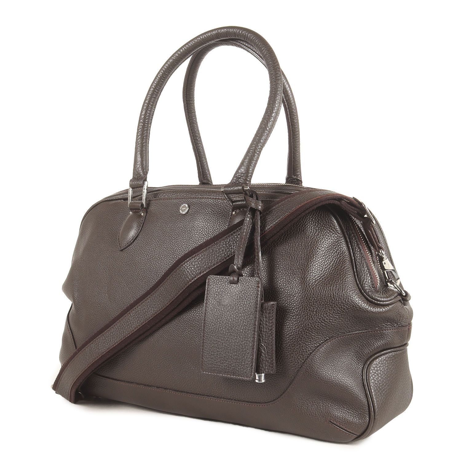 PELLE MORBIDA ペッレ モルビダ | 2WAY ソフト グレイン レザー ボストン バッグ | ダークブラウン | ブランド カバン | 日本製【メンズ】【中古】【美品】【K4660】 美品】PELLE MORBIDA ペッレ モルビダ | 2WAY ソフト グレイン レザー