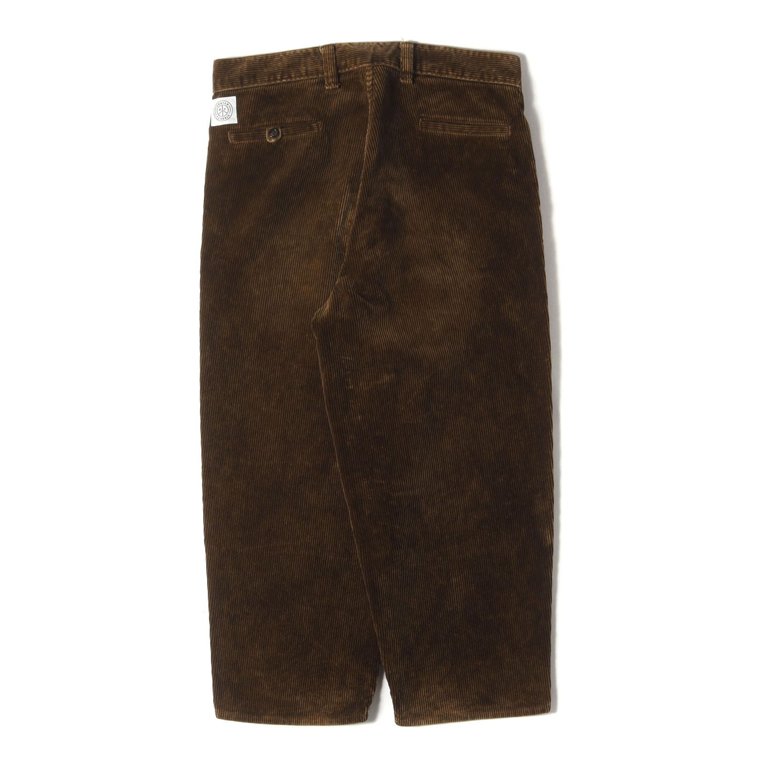 Porter Classic ポータークラシック パンツ ブラウン サイズ:M | 太畝コーデュロイ ワイド テーパードパンツ | 日本製 | ボトムス ズボン【メンズ】【中古】【美品】【K4660】 美品】Porter Classic ポータークラシック パンツ ブラウン サイズ:M