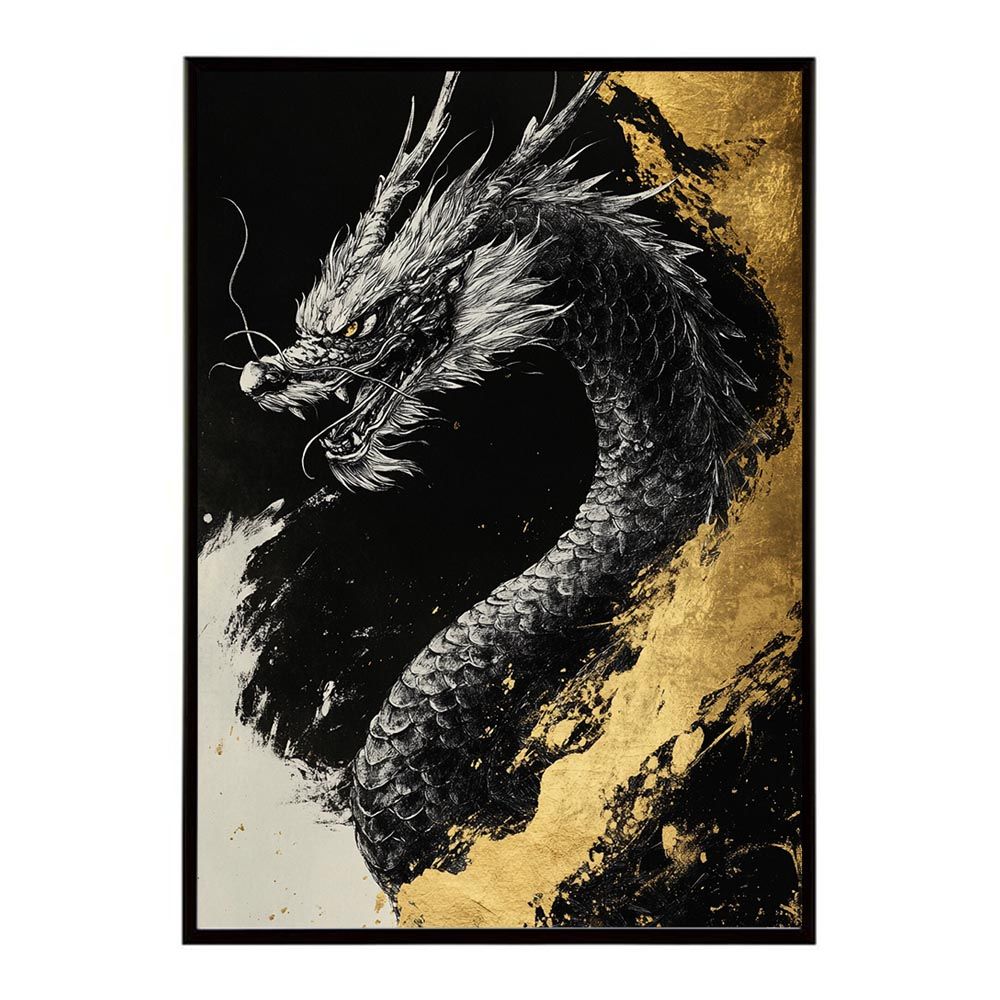 A1サイズ（約59x84cm）】【lh-poster-9905】【フレーム付き】ドラゴン