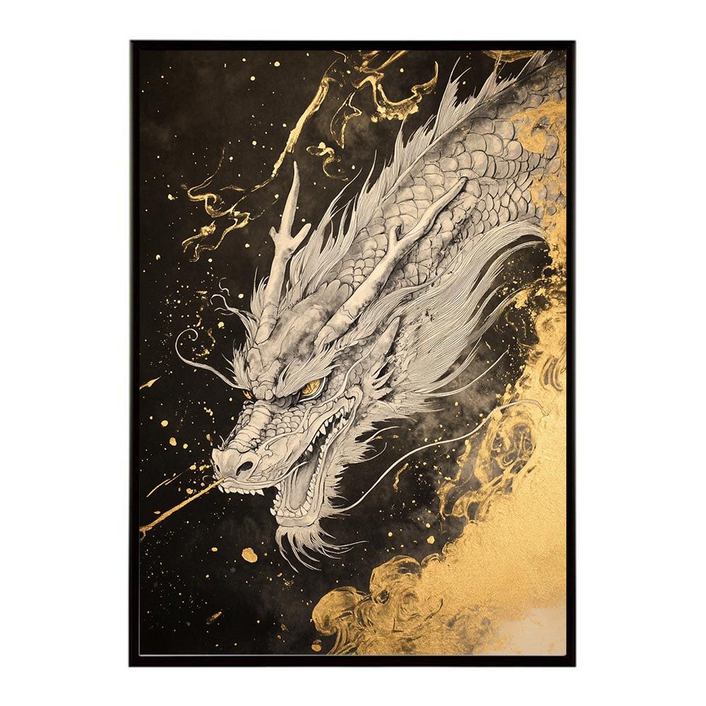 A1サイズ（約59x84cm）】【lh-poster-9915】【フレーム付き】ドラゴン