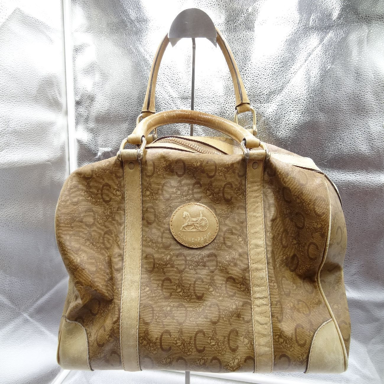 希少 OLD CELINE オールド セリーヌ ミニボストンバッグ マカダム柄 