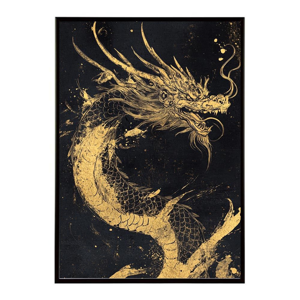 A1サイズ（約59x84cm）】【lh-poster-9949】【フレーム付き】ドラゴン