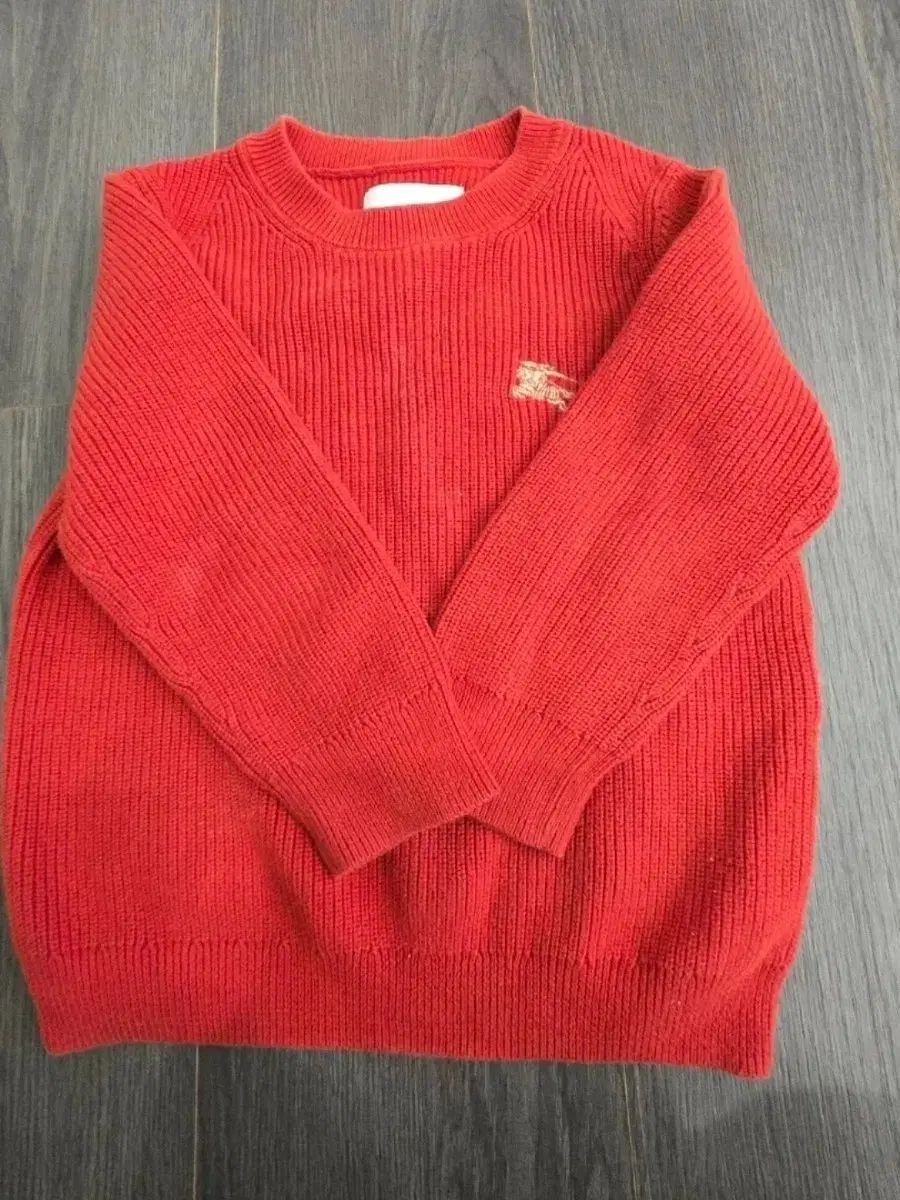 バーバリー キッズ レッド ニット セーター