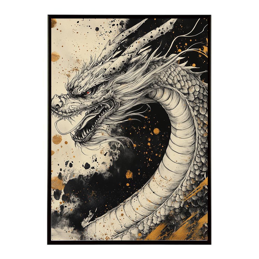 A1サイズ（約59x84cm）】【lh-poster-3545】【フレーム付き】開運 金色