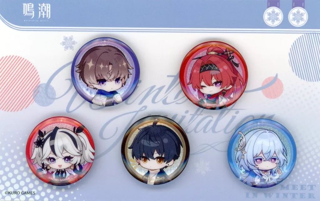 中古】バッジ・ピンズ 集合 冬のお誘い ちびキャラミニ缶バッジセット