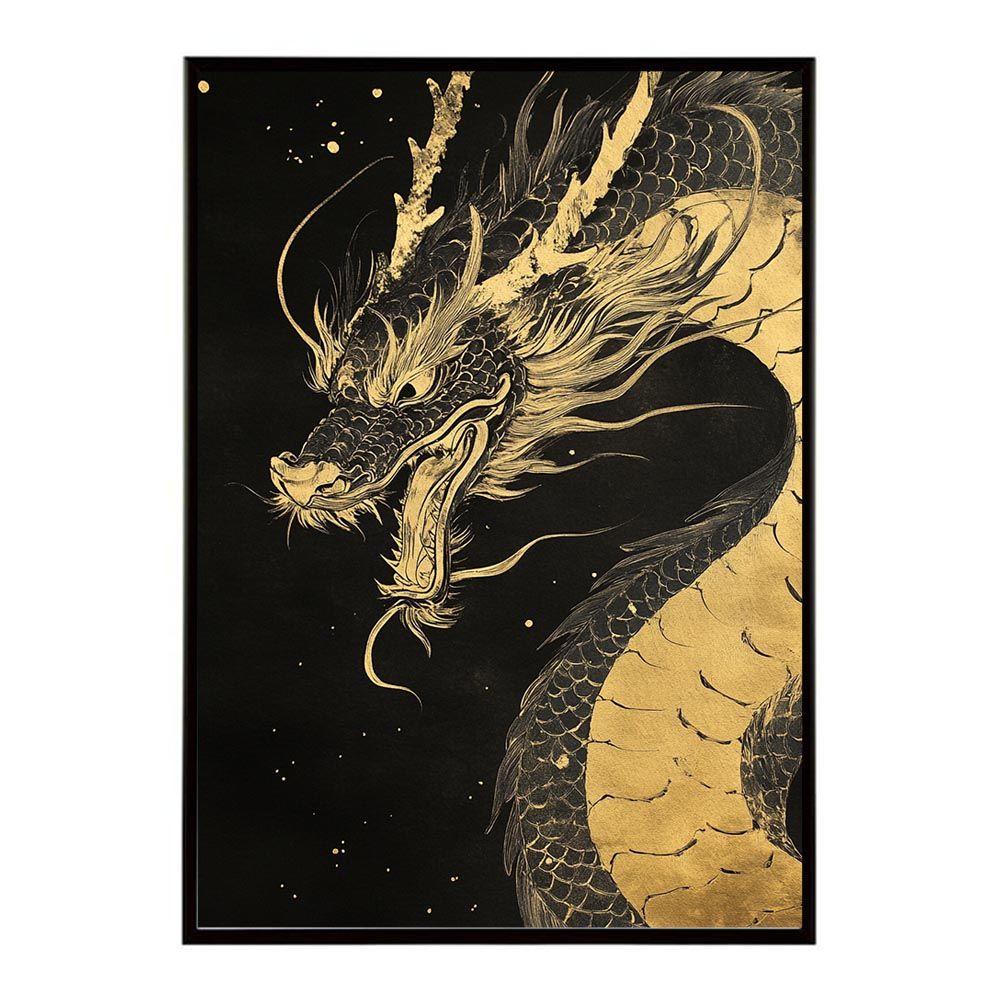 A2サイズ（約42x59cm）】【lh-poster-9959】【フレーム付き】ドラゴン