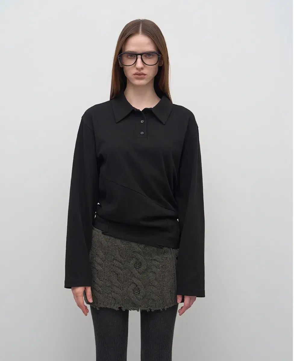 みや Lcdctm collar ロングスリーブ jersey top ロングスリーブ