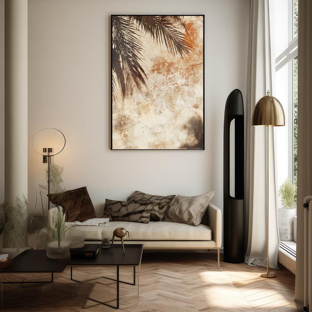 A3サイズ（約30×42cm）】【lh-poster-9982】【フレーム付き】ヤシの木