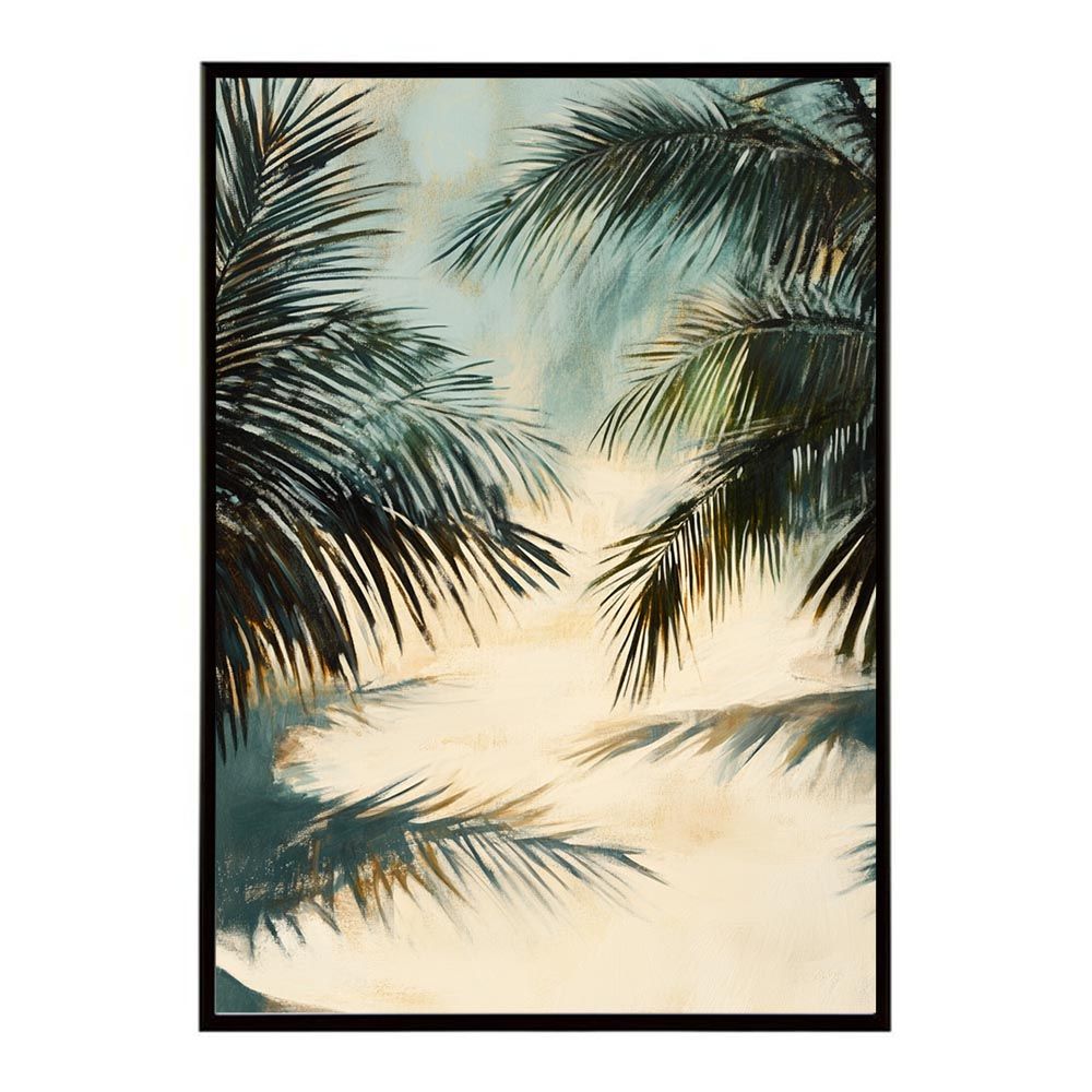 A2サイズ（約42x59cm）】【lh-poster-9987】【フレーム付き】ヤシの木 パームツリー ココナッツ 緑, image size:1000x1000