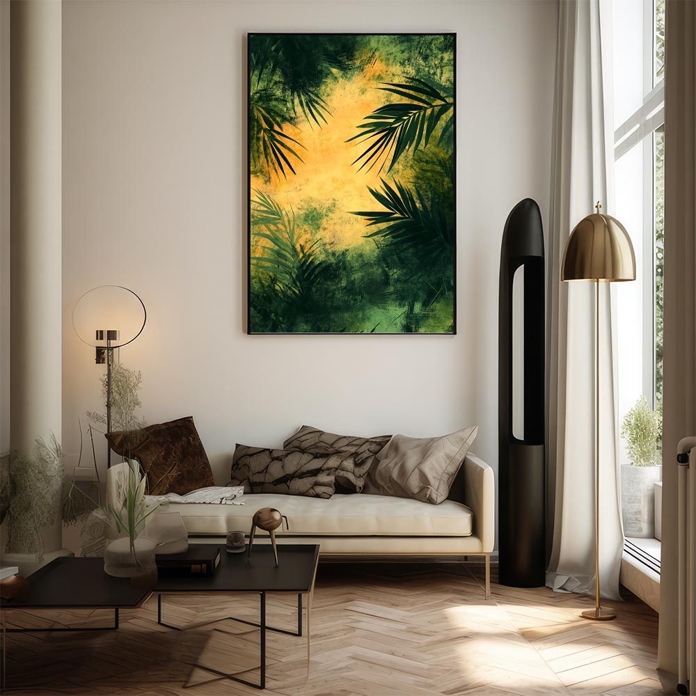A1サイズ（約59x84cm）】【lh-poster-9990】【フレーム付き】ヤシの木