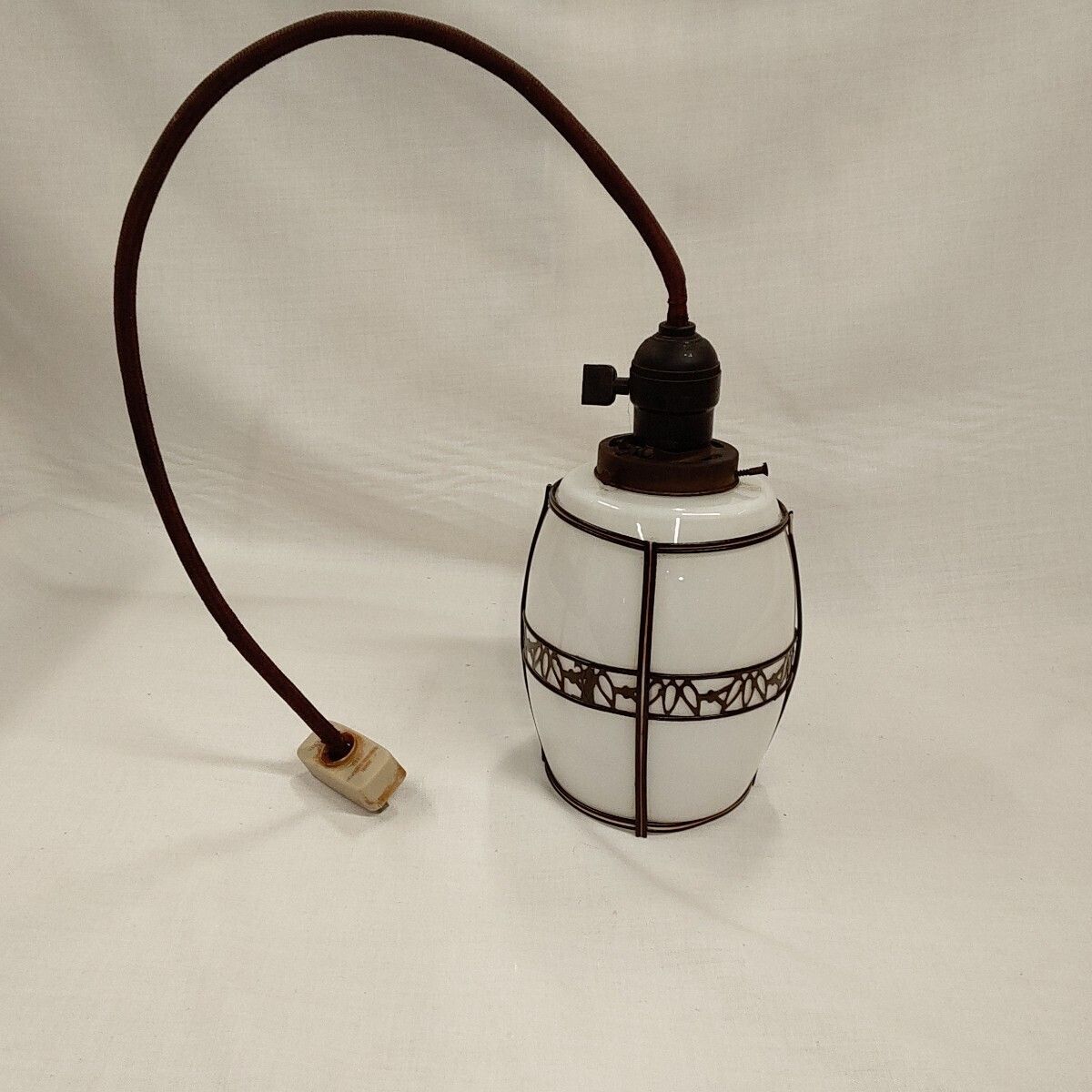 ランプシェード 大正ロマン アンティーク 照明 昭和レトロ ガラス製