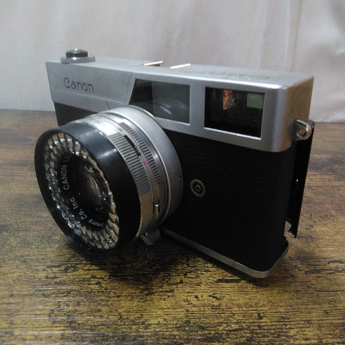 昭和レトロ キャノン フィルムカメラ 「Canonet (現状品)」ケース付き