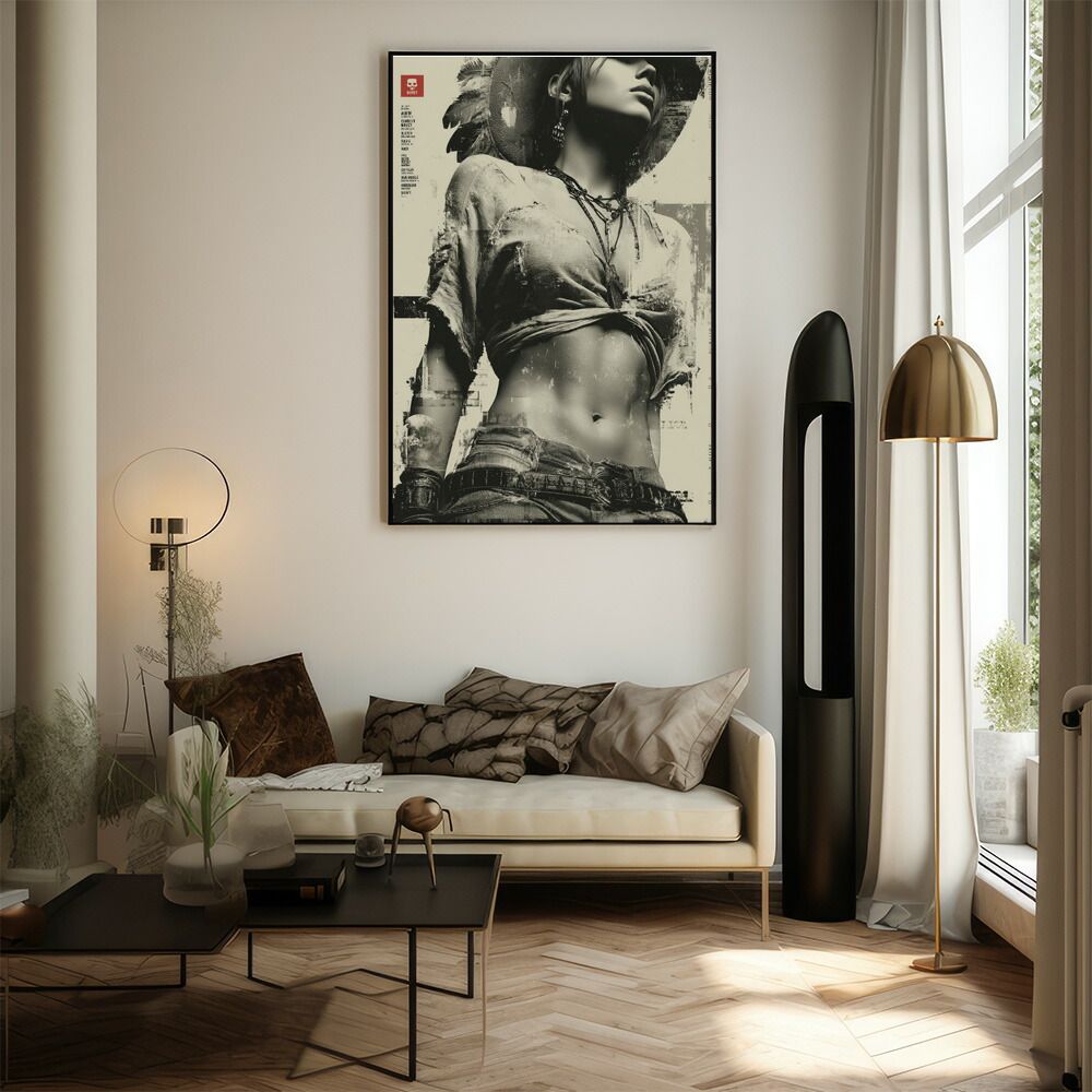 A1サイズ（約59x84cm）】【lm-poster-1103】【フレーム付き】白黒