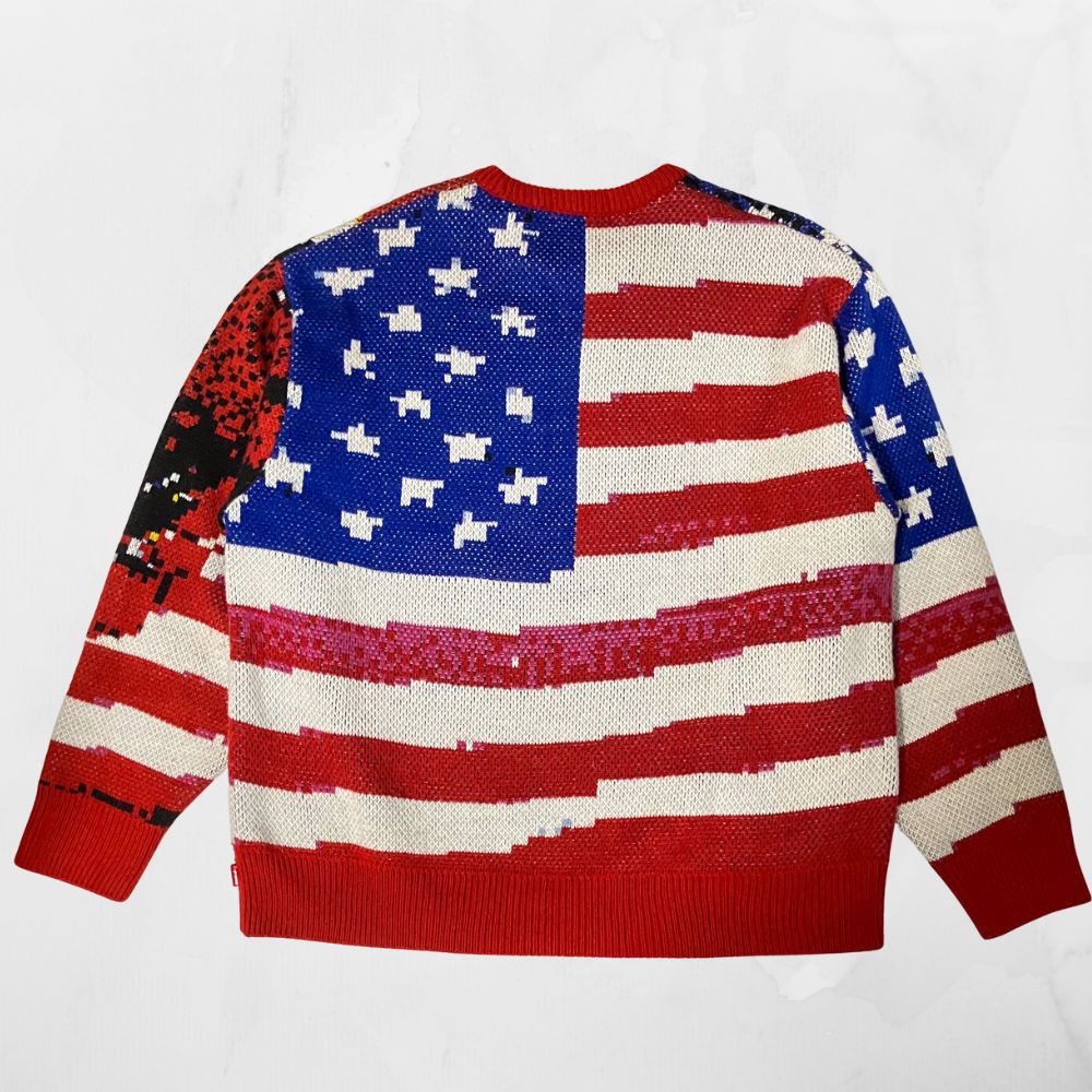 Supreme シュプリーム 星条旗ニットセーター L USA柄 国旗柄 2014FW