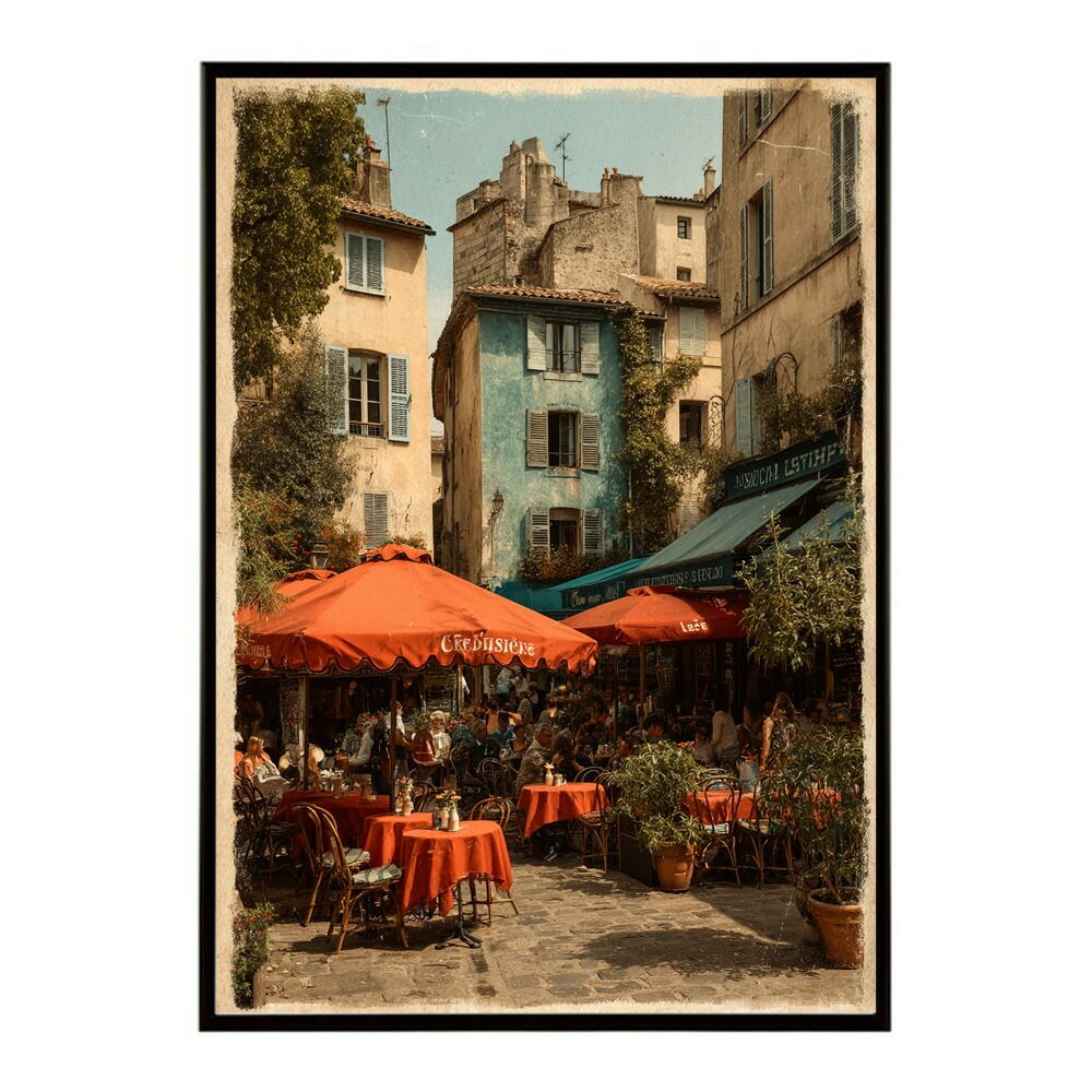 A 約59 x 84 cm lm poster 1174 フレーム付き 地中海 ポスター 南欧風 海 青い街並み アートプリント インテリア 壁掛け 北欧 リゾート風 リビング 玄関 寝室 カフェ