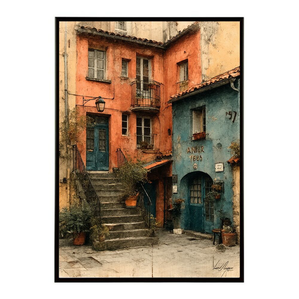 A1サイズ（約59x84cm）】【lm-poster-1185】【フレーム付き】地中海