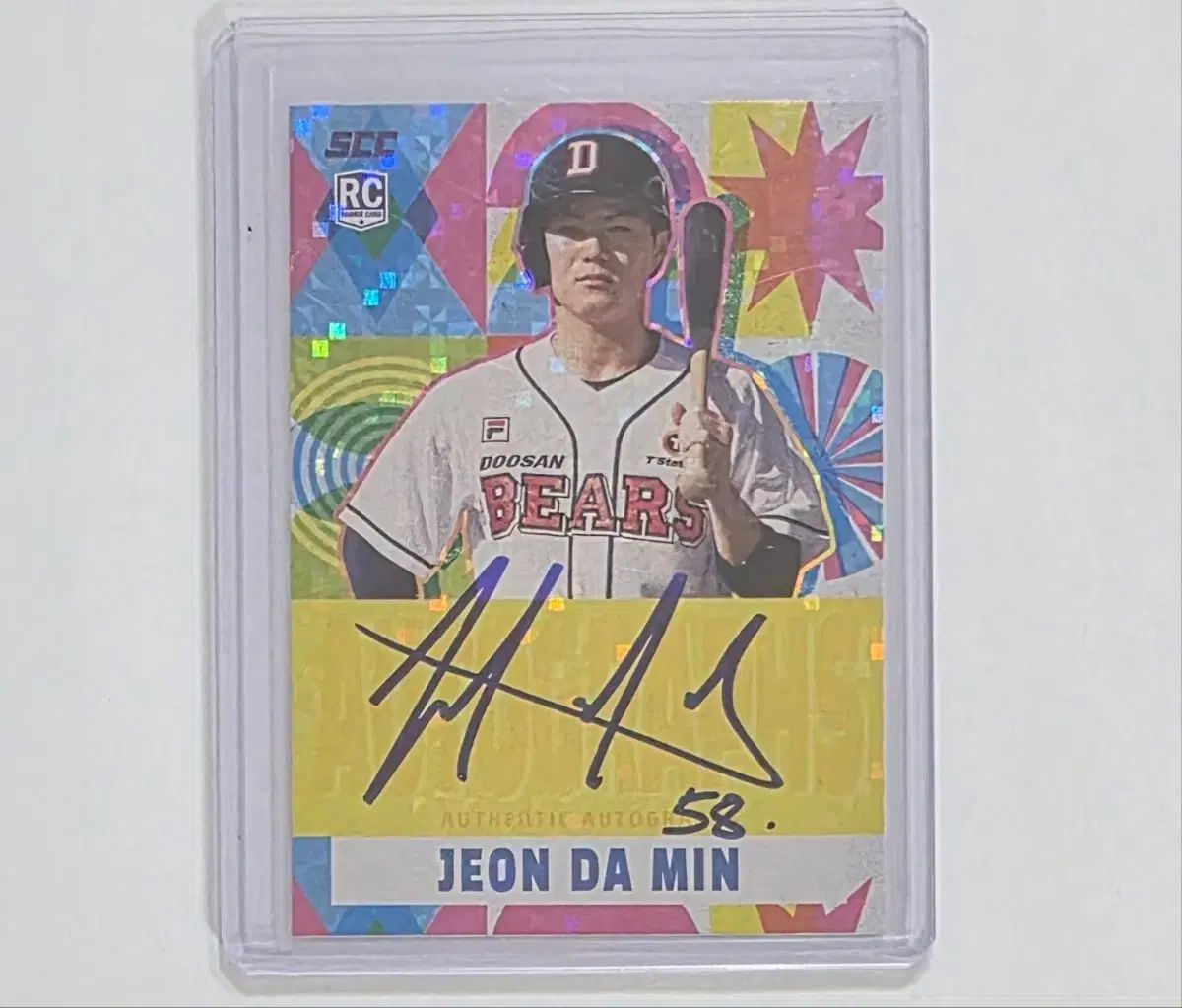 SCC 斗山ベアーズ 전다민 15 ルーキー オンオート カード