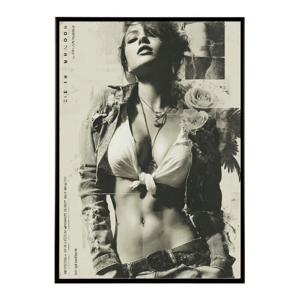 B4サイズ（約25x36cm）】【lm-poster-1203】【フレーム付き】白黒