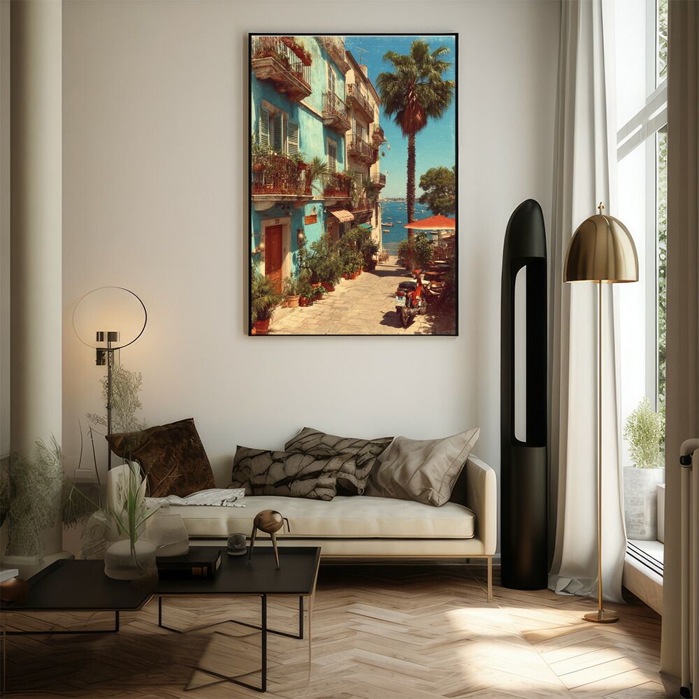 A1サイズ（約59x84cm）】【lm-poster-1205】【フレーム付き】地中海