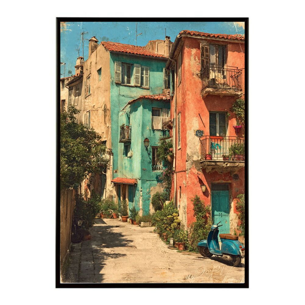 A2サイズ（約42x59cm）】【lm-poster-1206】【フレーム付き】地中海