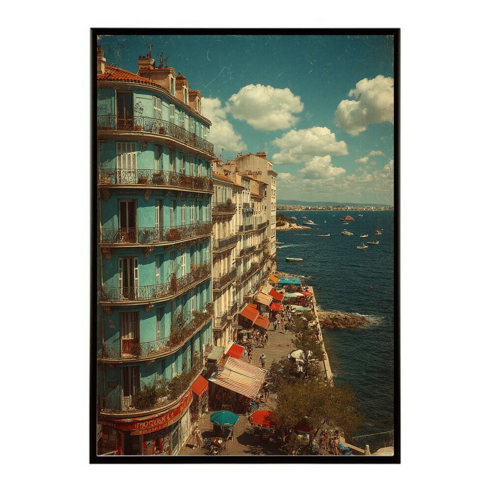 A2サイズ（約42x59cm）】【lm-poster-1208】【フレーム付き】地中海