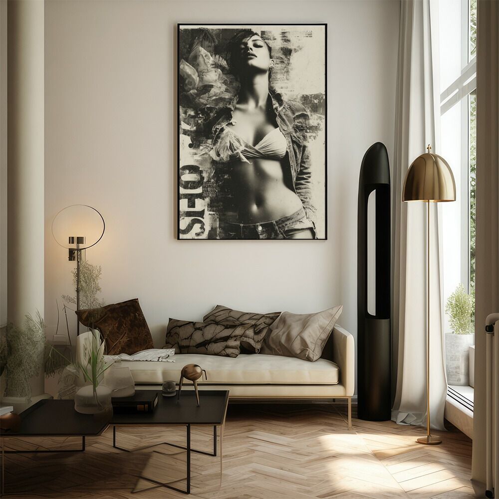 A1サイズ（約59x84cm）】【lm-poster-1214】【フレーム付き】白黒