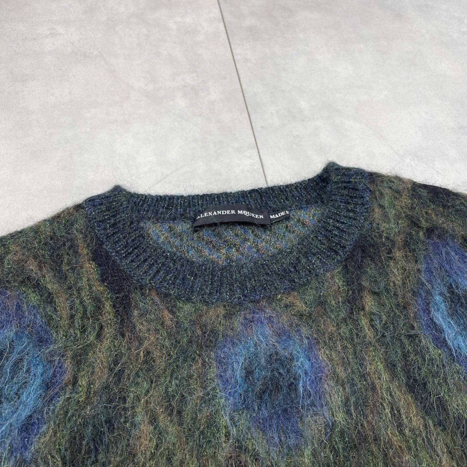 アレキサンダーマックイーン　2022AW　総柄ニット　コットン　イタリア製　M アレキサンダーマックイーン 2022AW 総柄ニット コットン イタリア製 M