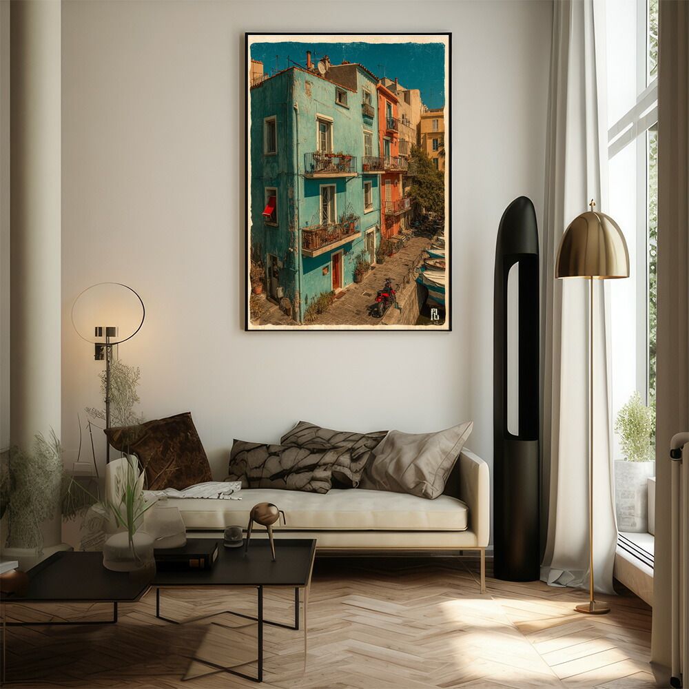 A2サイズ（約42x59cm）】【lm-poster-1256】【フレーム付き】地中海