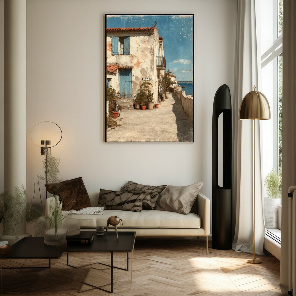 B2サイズ（約51x73cm）】【lm-poster-1261】【フレーム付き】地中海