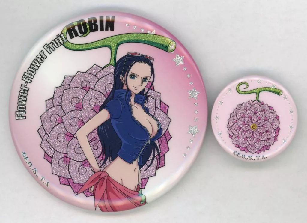 中古】バッジ・ピンズ ニコ・ロビン 「ワンピース 悪魔の実＆能力者 缶