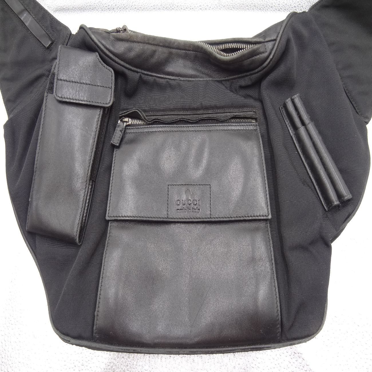 GUCCI トムフォード期 ショルダーバッグ ブラック レザー ナイロン Y2K