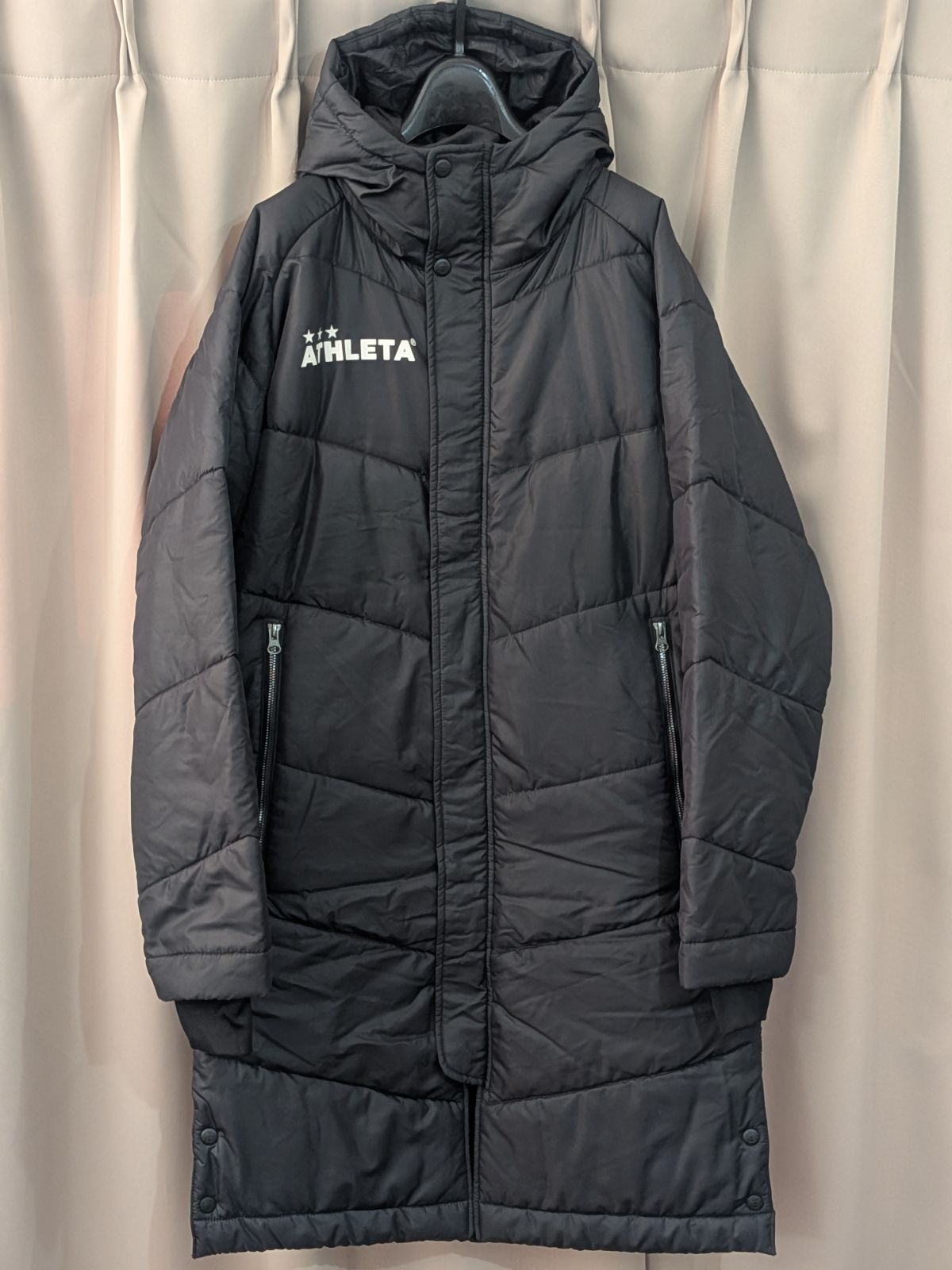ATHLETA アスレタ 中綿 ベンチコート 黒 M
