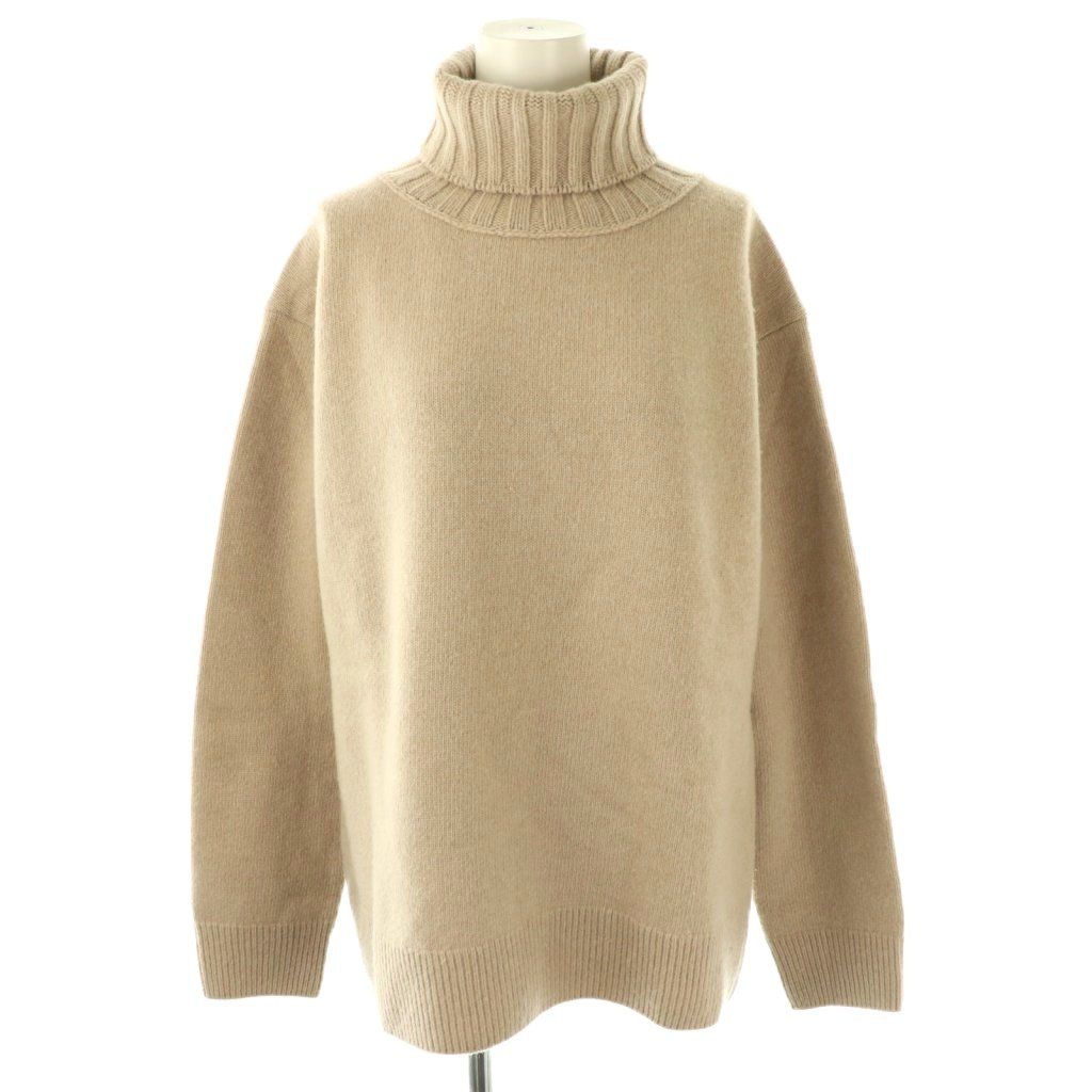 美品☆ミューズドドゥーズィエムクラス　ウールハイネックプルオーバー　ベージュ MUSE de Deuxieme classe（ミューズデドゥーズィエムクラス）の