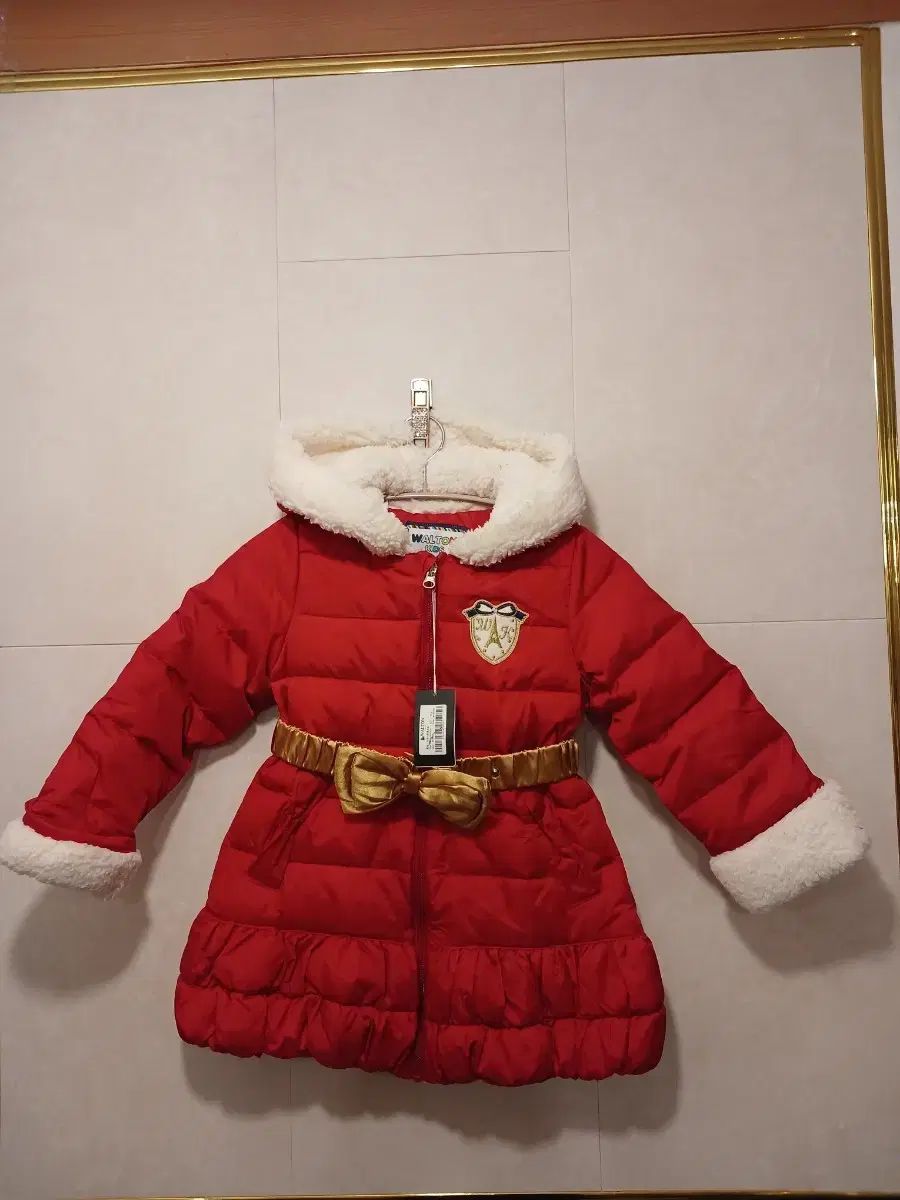 ウォルトン キッズ 女の子 ファー トリミング ダウン コート 110 サイズ