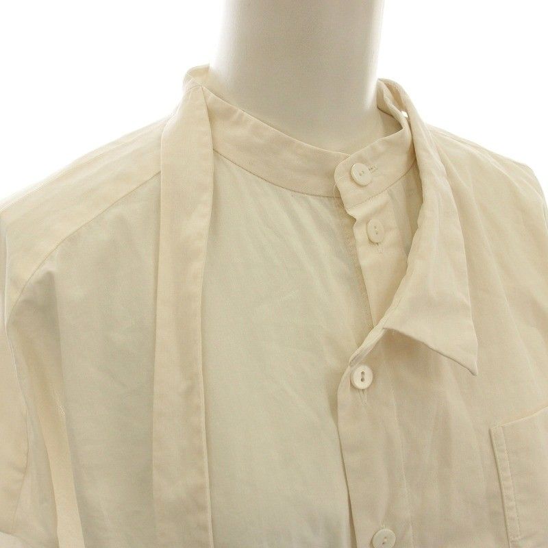  エンフォルド ENFOLD 25 SS SUMMER LOOSE SHIRT バンド シャツ ブラウス 長袖 38 ライトピンク -2311 G 長袖 シャツ ブラウス