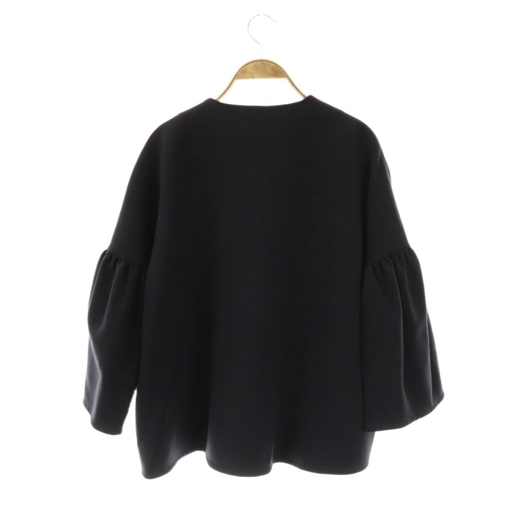 ヨリ アウトレット yori ポケットフリルジャケット ノーカラー F