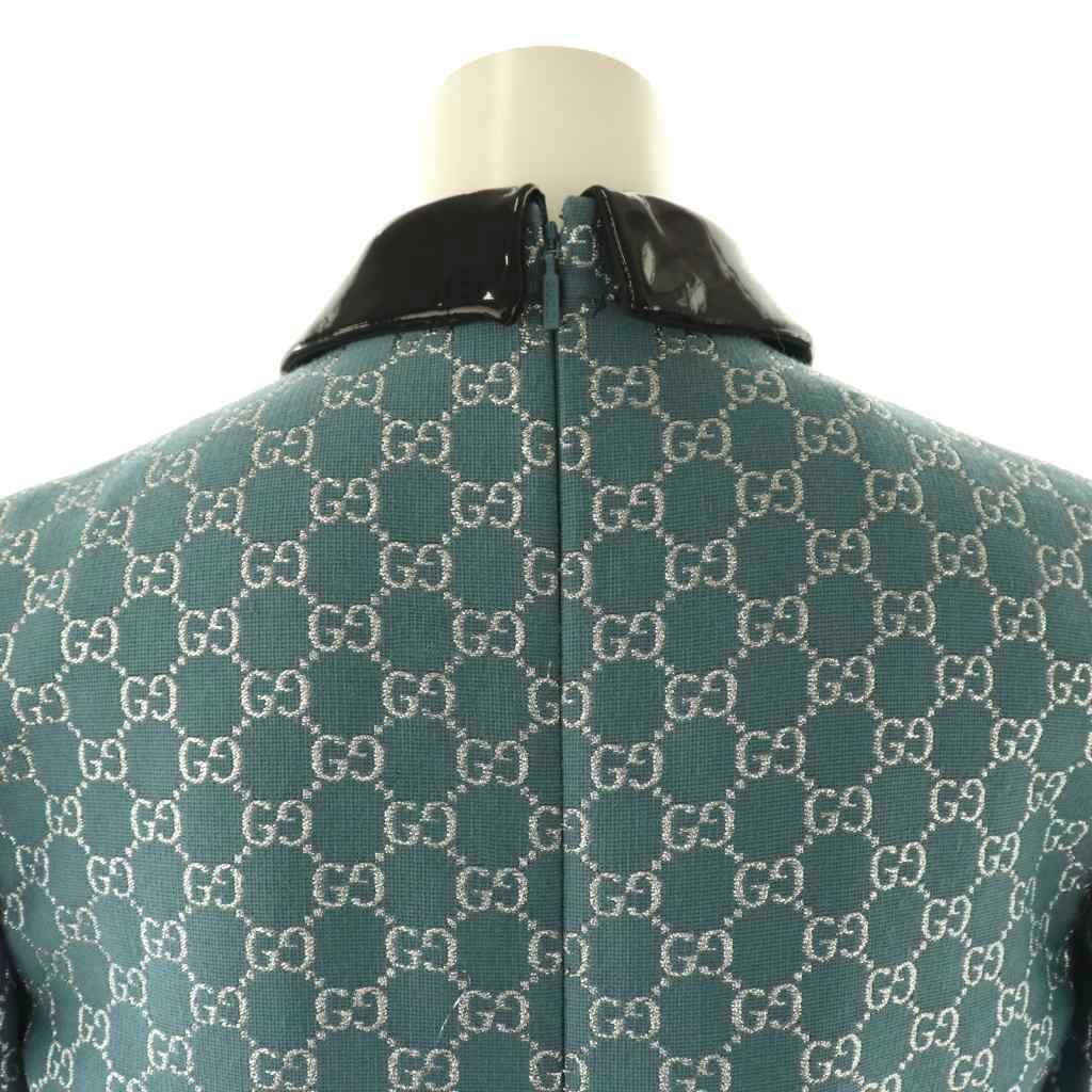GUCCI 半袖ワンピース　グリーン　GGパターン 楽天市場】グッチ GUCCI コットン Light GG バックジップ ワンピース