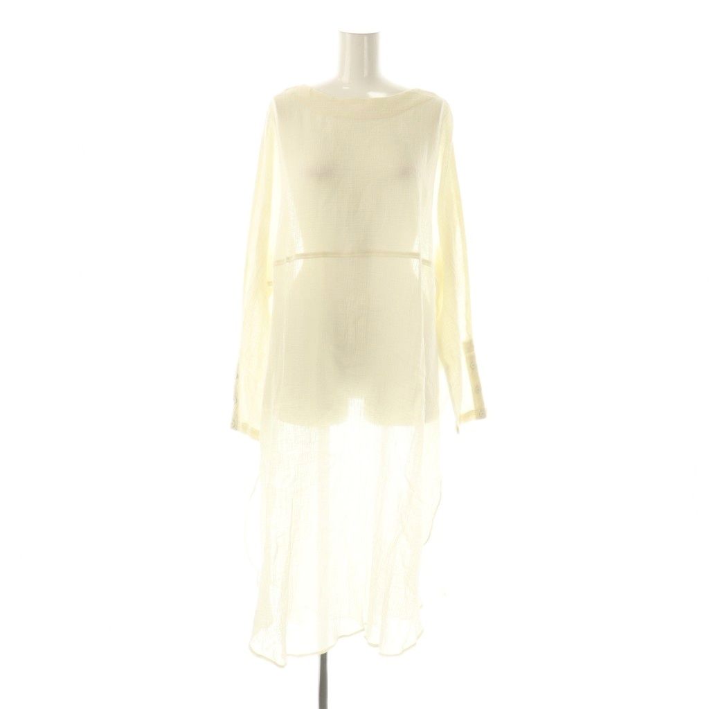 カグレ かぐれ 25 SS ガーゼロングチュニック カットソー シアー F アイボリー CX OS