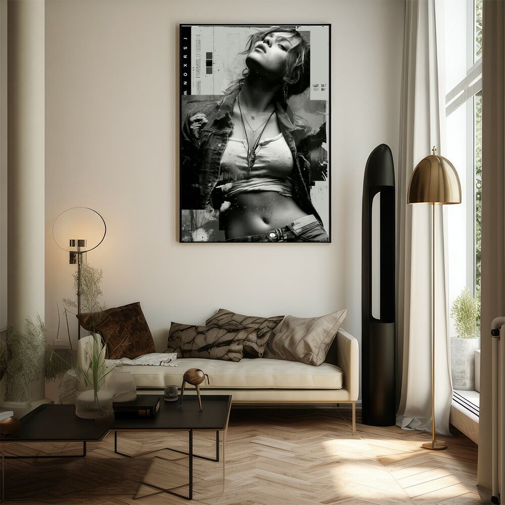 A1サイズ（約59x84cm）】【lm-poster-1325】【フレーム付き】白黒