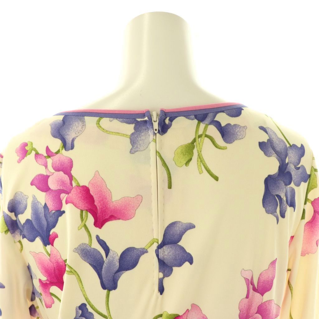 レオナール LEONARD ファッション 近年モデル カンカン素材 花柄 七分