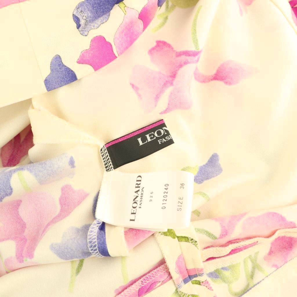 レオナール LEONARD ファッション 近年モデル カンカン素材 花柄 七分