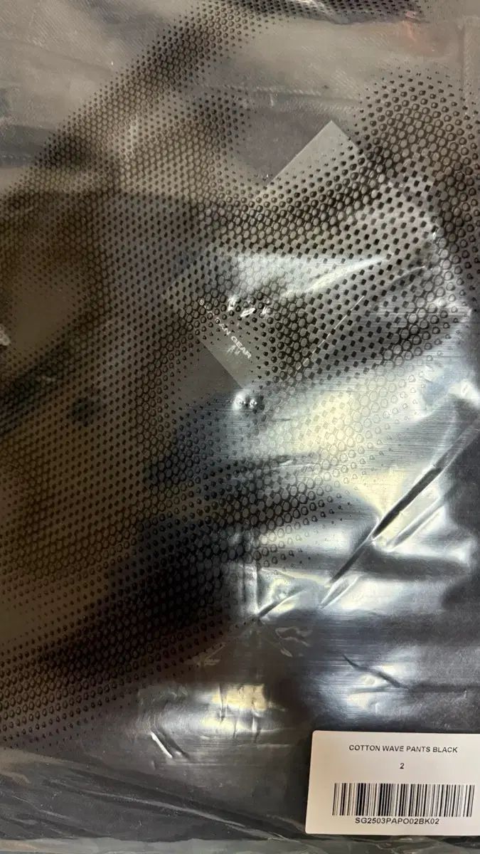 2 サンサンギアー コットン ウェーブ パンツ ブラック