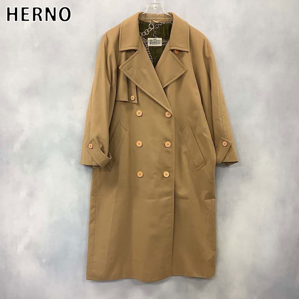 HERNO ヘルノ チェスターコート カシミヤ混 シルク100％ - メルカリ