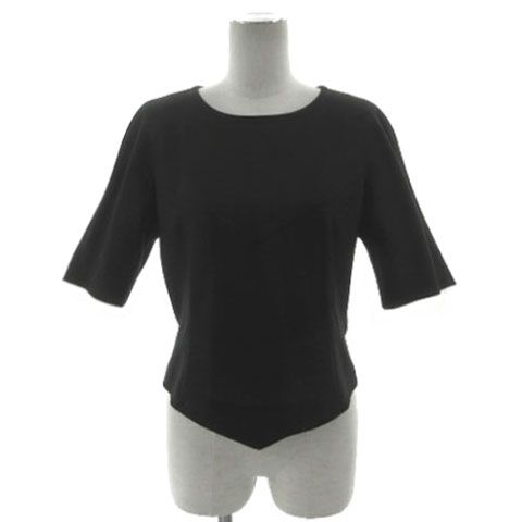 【中古】ジュンアシダ jun ashida バックボタンダウントップス BT2202 フォーマル 五分袖 ブラック 黒 9 ジュンアシダ jun ashida バックボタンダウントップス BT2202