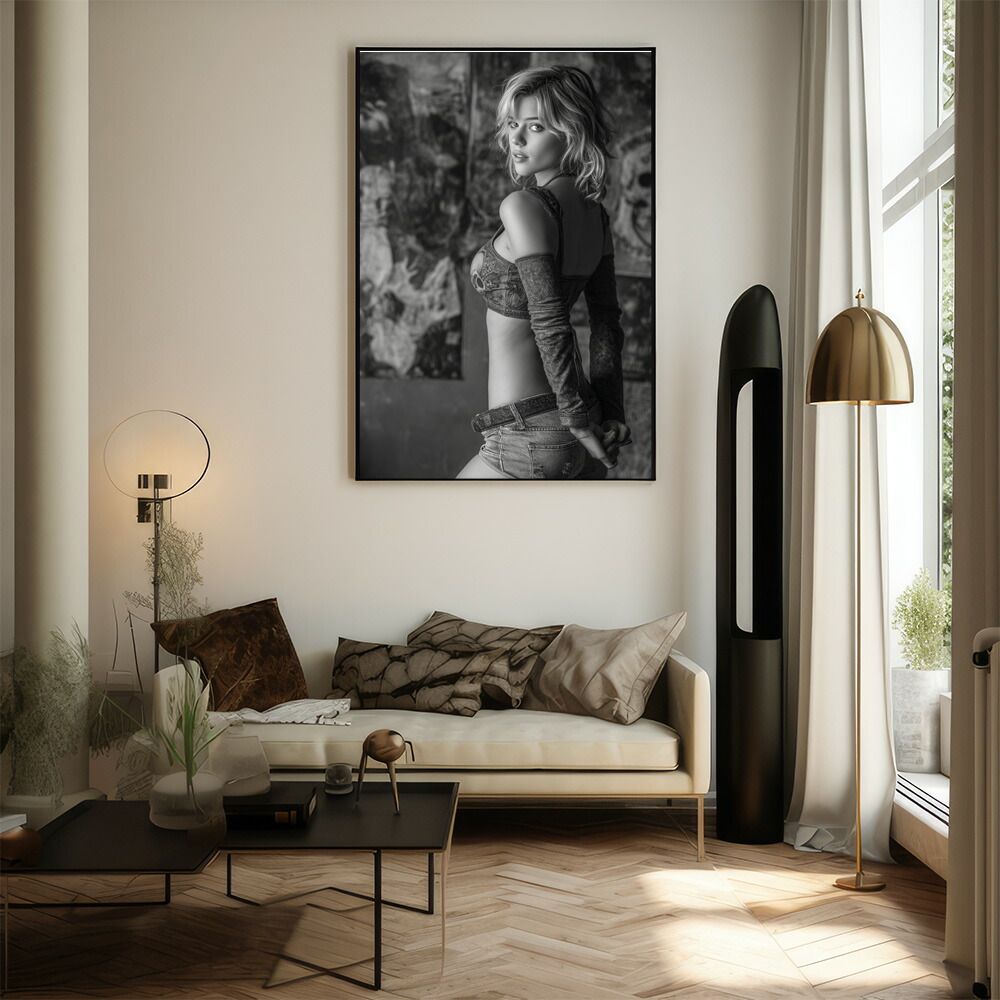 A2サイズ（約42x59cm）】【lm-poster-1459】【フレーム付き】白黒