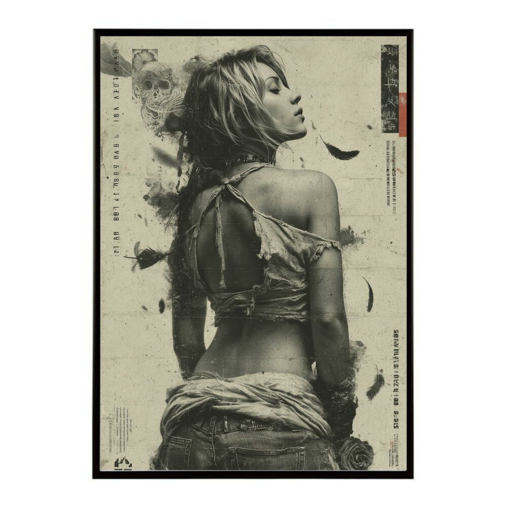 B2サイズ（約51x73cm）】【lm-poster-1463】【フレーム付き】白黒