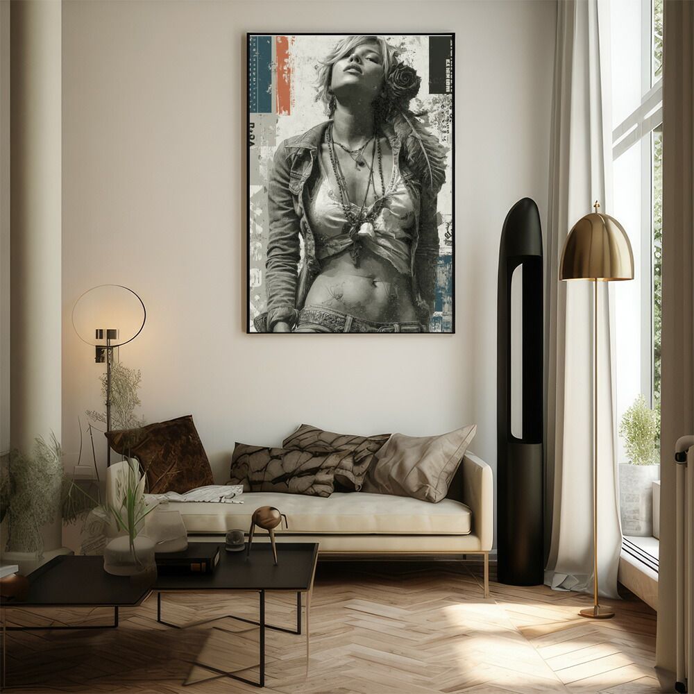 B3サイズ（約36x51cm）】【lm-poster-1473】【フレーム付き】白黒